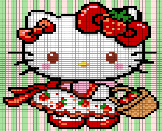 Hello Kitty Strawberry - red, teal, white