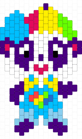 Lisa Frank Panda Painter - light blue, purple, yellow
