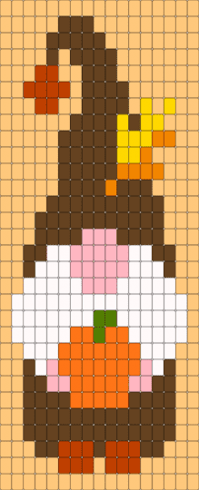 Fall gnome - brown, orange