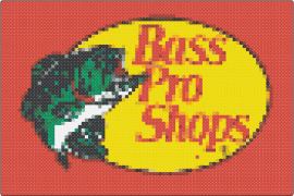 Bass - bass pro shops,logo,sign,fish,nature,red,yellow,green