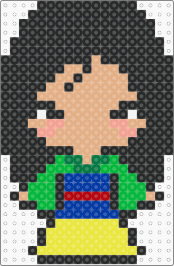 Mulan - black,beige,yellow,green