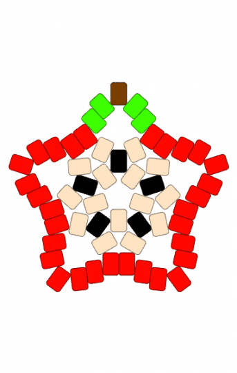 Large Star Apple! :D - apple, beige, cotdsuperfoods, plur, red, star
