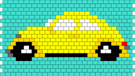 Yellow Slug Bug - beetle,volkswagen,bug,car,vehicle,automobile,teal,yellow