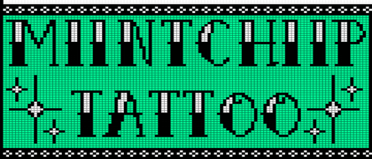 MIINTCHIIP tattoo banner - teal
