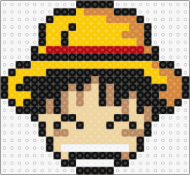 Luffy head - monkey d luffy,one piece,hat,head,character,anime,smile,tv show,yellow,red,tan