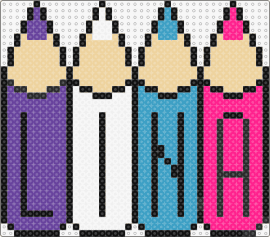 LINA - lina,pencils,colorful,name,text,art,purple,pink,light blue,white