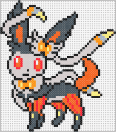 Sylveon pumpkin - sylveon,pokemon,pumpkin,outfit,costume,gaming,character,halloween,gray,orange