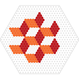 DESSOUS DE VERRES ROUGE DDV1 - blocks,geometric,3d,hexagon,orange,red,white