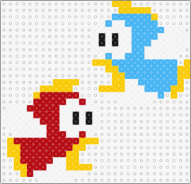 Poisson Mario - cheep cheep,fish,mario,nintendo,video game,yellow,red,light blue,white