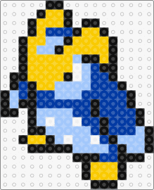 Prinplouf - prinplup,pokemon,evolution,piplup,gaming,character,blue,light blue,yellow