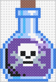 POTION - potion,poison,bottle,cork,skull,crossbones,purple,light blue,blue