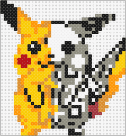 PIKACHU Skeleton - pikachu,skeleton,pokemon,spooky,cute,character,horror,halloween,gaming,yellow,gray