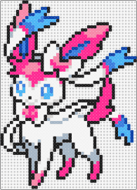 Nymphali - sylveon,pokemon,evolution,eevee,character,gaming,cute,white,pink,blue