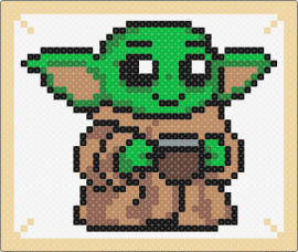 Plaque GROGU bol de soupe - grogu,baby yoda,character,star wars,coffee,cute,scifi,soup,jedi,movie,green,tan