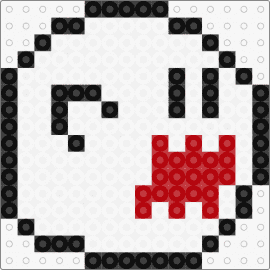 Boo Mario - boo,ghost,mario,character,nintendo,video game,white,red