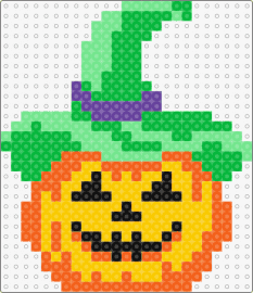 PUMPKIN 1 - jackolantern,pumpkin,hat,witch,halloween,orange,green