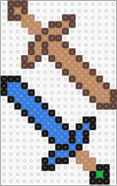 Epée bois et diamant Minecraft - swords,minecraft,weapons,video game,blue,brown,tan