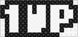 1 VP - 1up,text,nintendo,mario,video game,retro,black,white