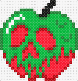 poisoned apple - apple,poison,skull,drippy,melting,spot,halloween,snow white,green,red