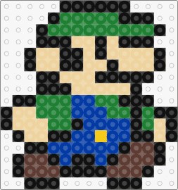 Luigi marche - luigi,mario,nintendo,character,fiery,video game,walking,retro,blue,green,tan