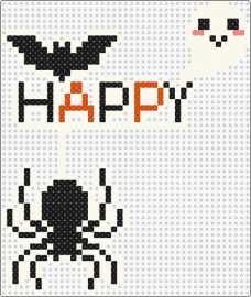 HAPPY - happy,text,spider,bat,ghost,halloween,spooky,black