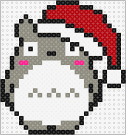 TOTORO NOEL - my neighbor totoro,santa,hat,character,anime,festive,movie,ghibli,christmas,gray,white,red