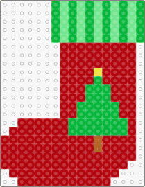 BOTTE N°1 - stocking,tree,christmas,red,green