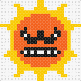 Soleil Mario - sun,angry,mario,video game,nintendo,orange,yellow