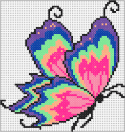 Butterfly - butterfly,insect,bright,colorful,winged,pink,purple,green