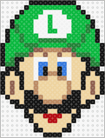 Head lUIGI - luigi,mario,nintendo,head,character,video game,smile,mustache,tan,green