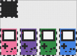 Pot a crayon Game Boy - gameboy,nintendo,colorful,retro,nostalgia,3d,pink,purple,green,blue