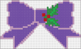 NOEUD NOEL - bow,holly,mistletoe,christmas,festive,purple,green