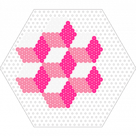 DESSOUS DE VERRES  ROSE DDV1 - blocks,geometric,3d,hexagon,pink,white