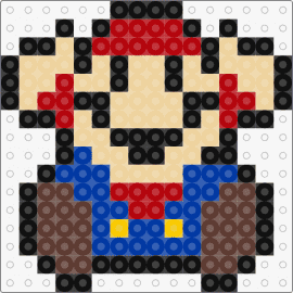 Mario game over 1 - mario,game over,nintendo,character,video game,blue,red,tan,brown