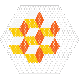 DESSOUS DE VERRES ORANGE DDV1 - blocks,geometric,3d,hexagon,orange,yellow,white