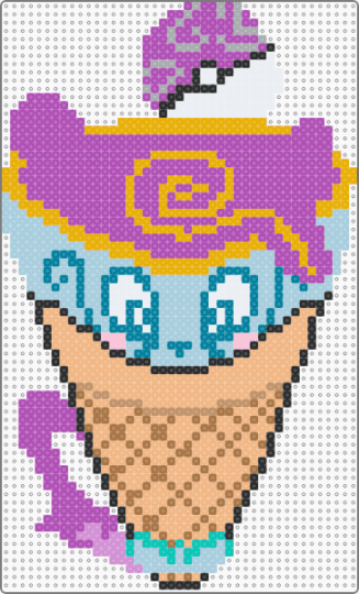 sinistea icecream - beige, cotddessert, dessert, food, ice cream, light blue, pink, pokemon, sinistea, sweet