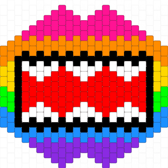 🌈 domokun mask - orange,light blue,purple,colorful