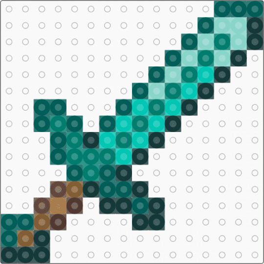diamond sword - gray,teal,minecraft,mc,small