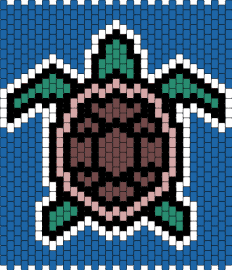 Turtle - turtle,sea,animal,panel,water,tropical,teal,green,blue,brown