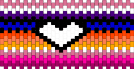 Hollw heart genderfluid lesbian cuff for ME - genderfluid,lesbian,pride,heart,colorful,cuff,pink,orange