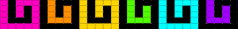 Spiral decora neon rainbow - black,pink,yellow,light blue,neon,scene,scenecore