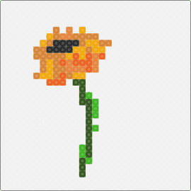 sunflower - sunflower,flower,nature,simple,orange,green