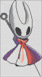 hornet - hornet,hollow knight,video game,character,white,gray,purple,orange