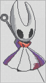 hornet - hornet,hollow knight,video game,character,white,gray,purple