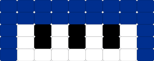 Mini piano ladder stitch - blue, cotdharmonymusical, piano, white