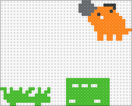 Pochita with stand - anime, chainsaw, chainsaw man, chainsawman, cotdgrassy, csm, figure, green, orange, pochita