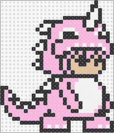 Bocchi The Rock Dino Bocchi - bocchi the rock,dinosaur,character,manga,costume,comic,pink