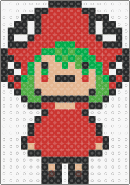 gumi - gumi,vocaloid,music,character,chibi,green,red