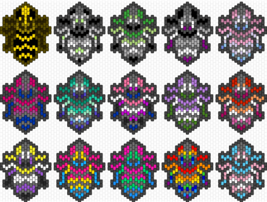 Pride Bee Charms - black,gray,pink,light blue,colorful