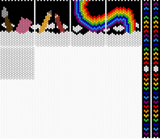 Rainbow Art Bag - black,white,pink,purple,yellow,red,colorful